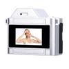 Tiny Keychain Camera Magnetic Mount 12MP 1080P Portable Retro Camera with 0.96 Inch Screen LED Fill Light for Video
