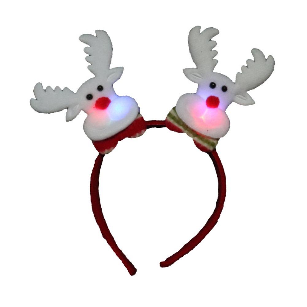 Snowman Christmas LED Headband Elk Santa Hairband Snowman LED Light Headband  Party Decoration