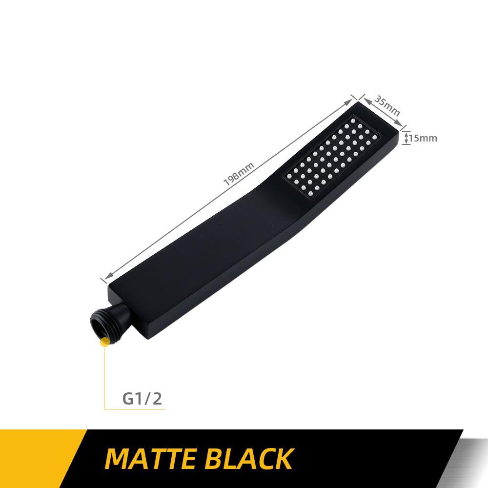 

Квадратная ручная душевая головка Аксессуары для ванной комнаты Изделия из цельной латуни Изогнутая ручная душевая лейка с высоким давлением воды