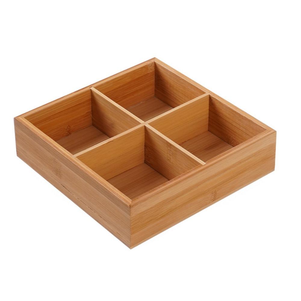 Wood Storage Box Multi-grids Bonsai Holder High Quality Desktop Sundries Organizer