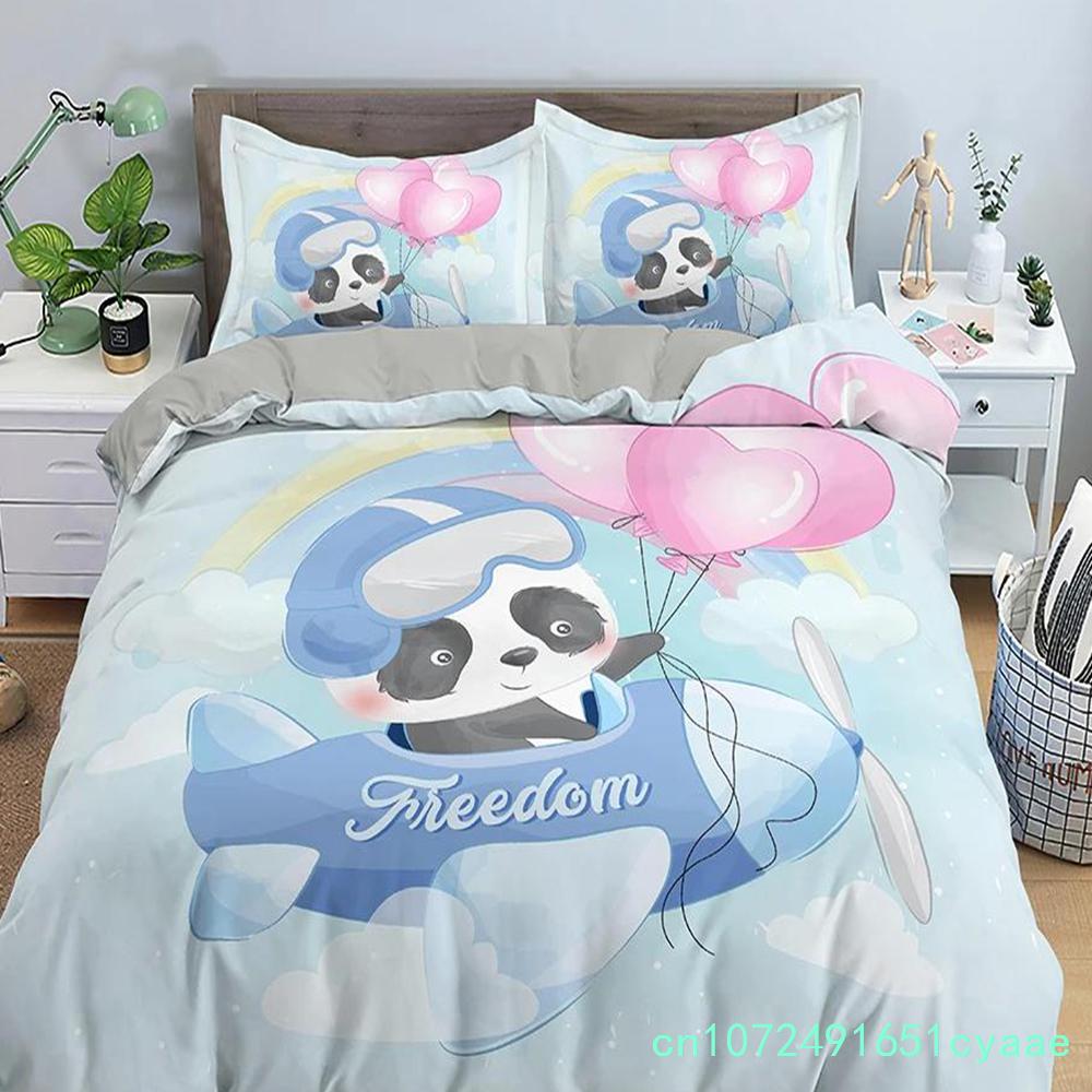 3D Cartoon Pattern Duvet/Quilt Cover Cozy Soft Bedding Set For Children Kids Bedroom Decor Bedclothes Queen Twin Single 2/3Pcs