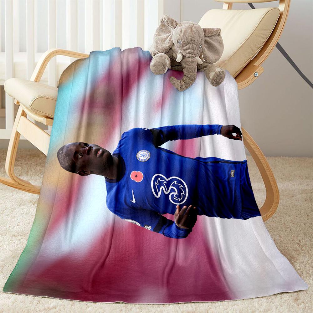 Chelsea Player Action Blanket Warmthful Decor Suitable for Livingroom Bed Seaside for All Occasions Modern Perfect Gift for Relatives and Friends