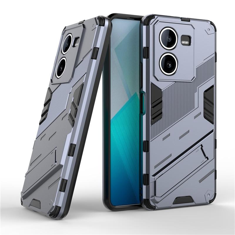 For Vivo IQOO Z8 Case For IQOO Z8 5G Cover 6.64 Inch Punk Armor Shockproof Hard Rubber Bracket Bumper For Vivo IQOO Z8 Fundas