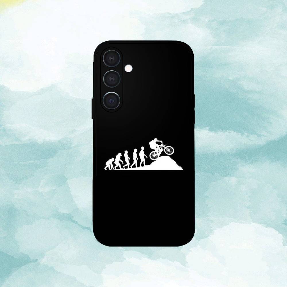Bicycle movement pattern Phone Case For Samsung A73,72,71,53,52,51,22,91,80, Soft Black Cover
