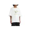 WE11DONE Cartoon Letter Print Loose Casual Round Neck Short Sleeve T-Shirt Unisex Tops White WD-TT2-24-906-U-WHMN