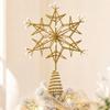 Iron Snowflake Tree Topper Shimmering Christmas Tree Top Star  Christmas Scene