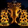 3-Pack Sports Celebration Mylar Balloons, Creative Standing Football & Golden Trophy Foil Balloon Bundle, High-Quality Metallic
