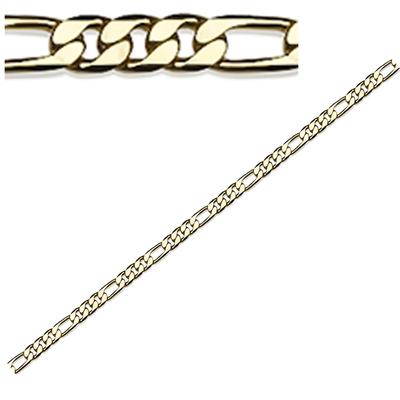 [Q8886] - Χρυσή Αλυσίδα 'Figaro' χρυσή - 50 cm 8 mm