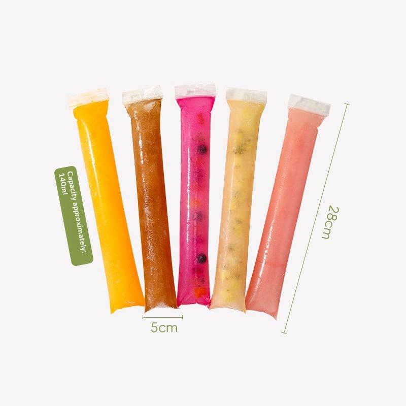 100pcs DIY Ice Popsicle Bag Cream Maker Disposable Molds For Ice Lollies Freezer Bag Kitchen Summer Essential