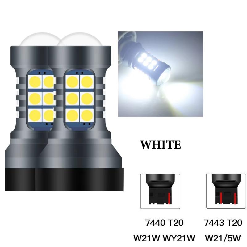 2 шт. T20 LED 7440 7443 Led WY21W W21W светодиодные лампы автомобильные сигнальные лампы T20 3030SMD резервный фонарь заднего хода супер яркий 2PCS&7443 W21/5W T20
