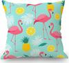 Summer Tropical Flamingo Pillowcase Pineapple Lemon Print Cushion Boho Beach Jungle Pattern Accent Throw Decorative Pillow Cover