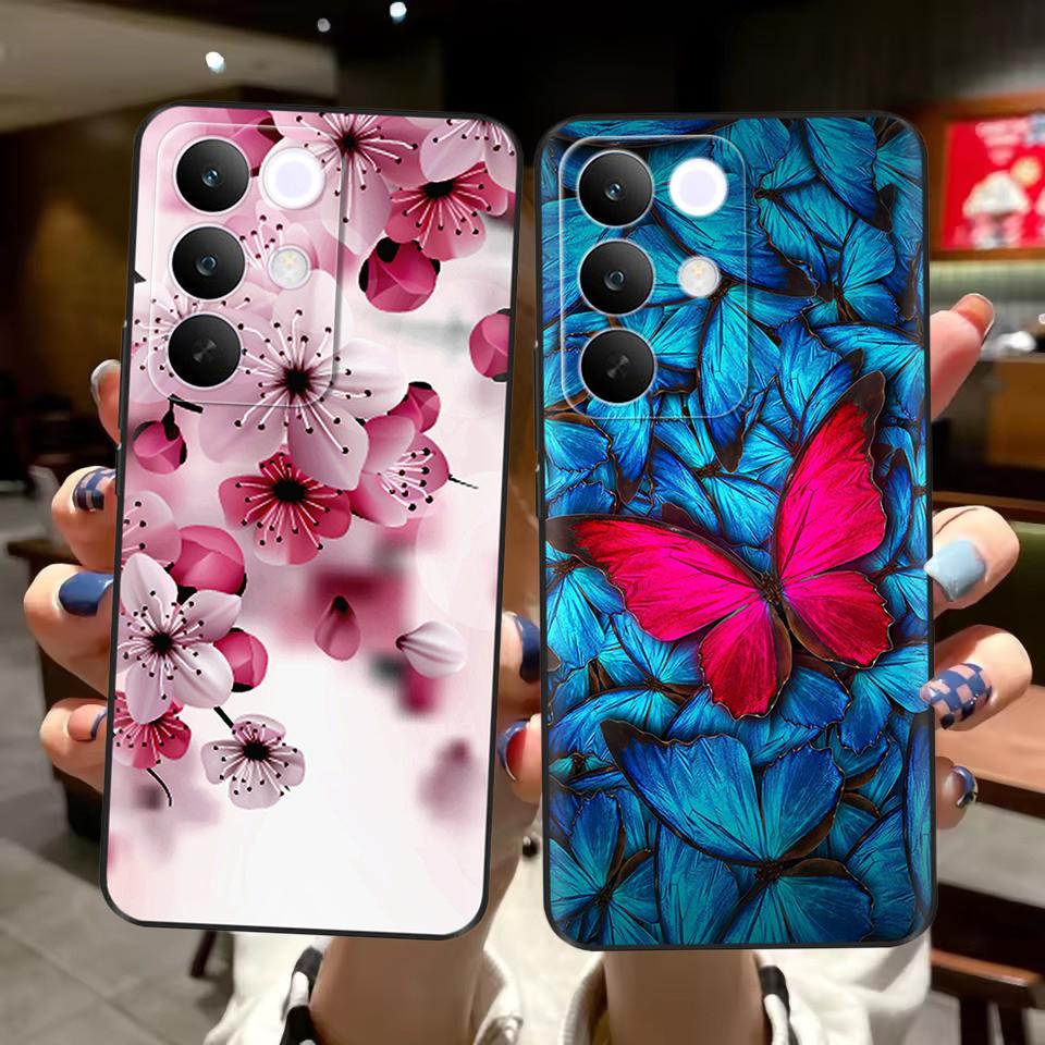 For OPPO Realme C85 5G Case Flower Soft Matte Silicone Back Cover For Realme 15x RealmeC85 C 85 4G 5G Full Phone Shell Fundas