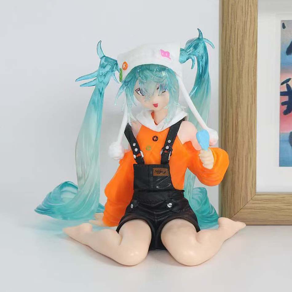 New In Stock FuRyu Noodle Stopper Hatsune Miku -Lollipop Ver.- PVC 15CM Anime Action Figures Model Collection Toy