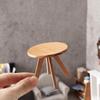 1/12 Scale Dollhouse Mini Wooden Round Tea & Coffee Table Simulation Furniture Decor Toys