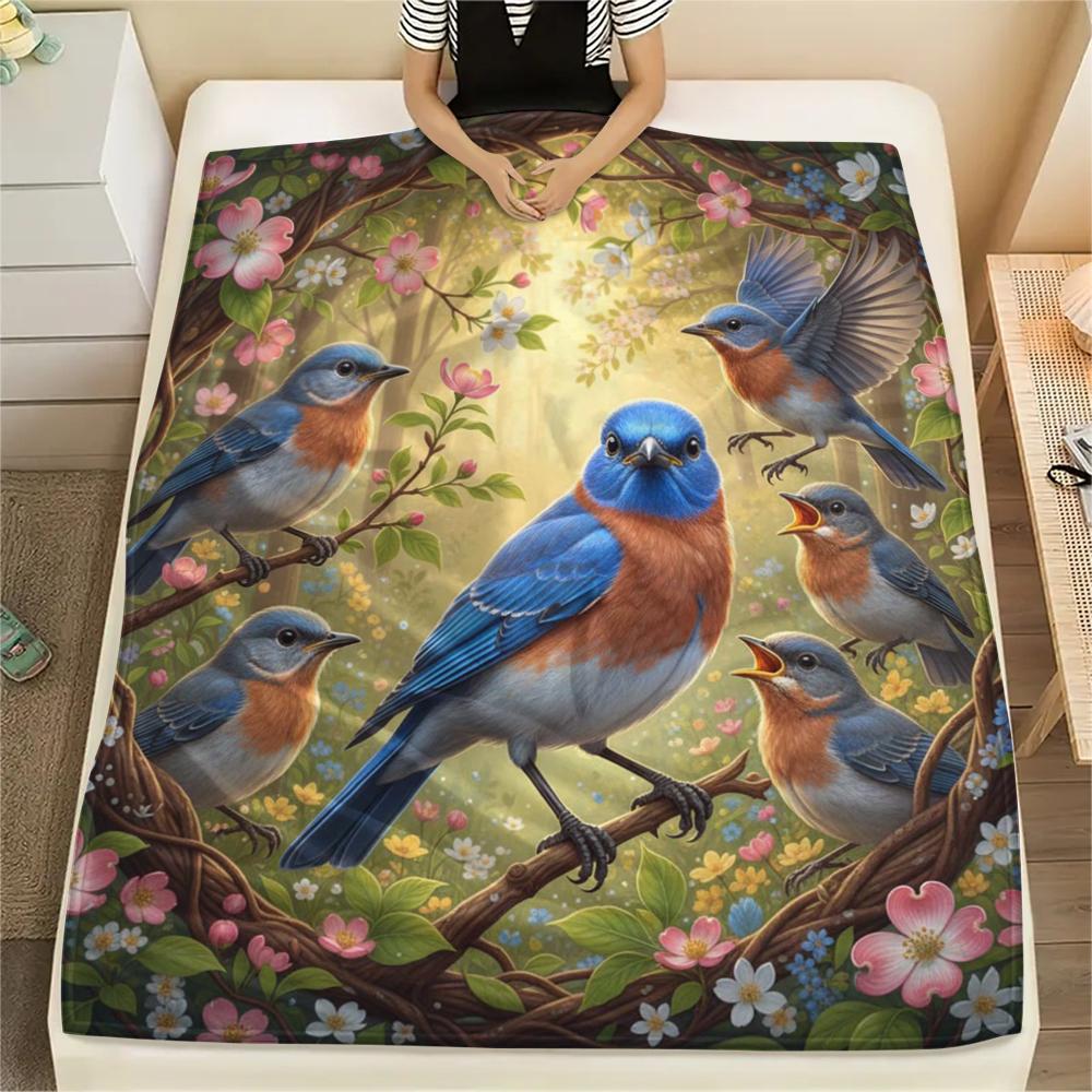 

1 шт. Фланелева ковдра з мультяшним принтом, Висока якість, Зручна для всіх сезонів, Декор для дому, Тепло та затишок, Ідеальний подарунок на Різдво, День народження 80cm x 120cm