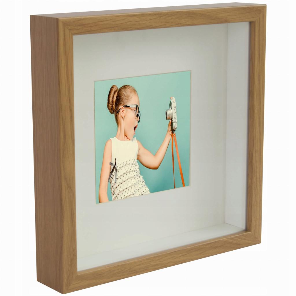 Photo Frame 016/47 M043/M015 White/Oak 23X23 Cm 3Pak