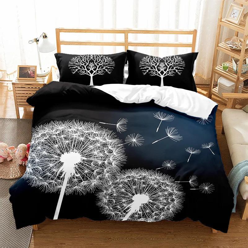 Japanese Duvet Cover Branch Of A Flourishing Sakura Tree Flowers Cherry Blossoms Spring Art Polyester Bedding Set Full/King Size