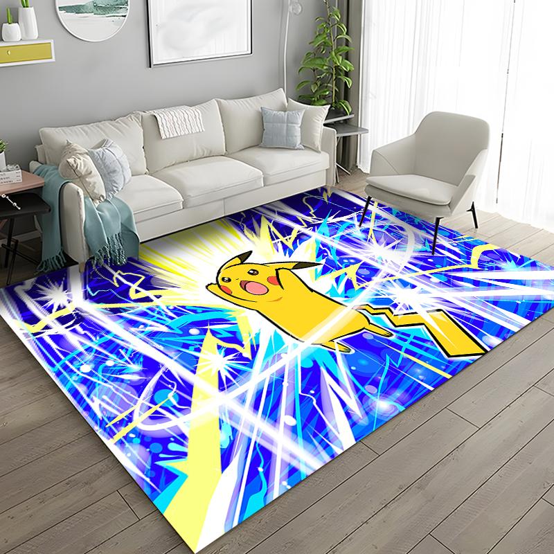 Various Styles Pikachu Printed Carpet Gifts for Boys and Girls Friends Bedroom Living Room Sofa Large Size Mat Non-slip Rugs