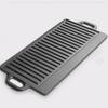Cast Iron Double Ear Rectangular Baking Pan - Double-Sided Grill & Fry Pan for Outdoor Camping