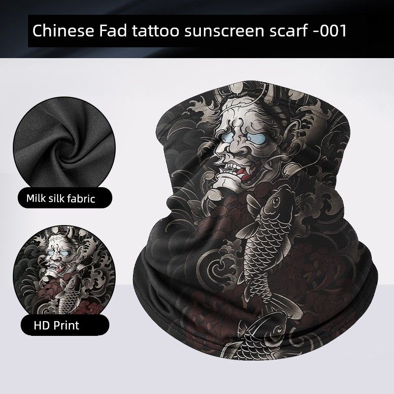 

Sun Protection Products Headscarf Summer Fishing Equipment Cycling Ice Sleeve Two-piece Set Pack Breathable Mask High Elastic Breathability Oversleeve CQWB-001 All yards