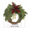 Christmas Wreath Green Foliage Pine Cone Red Berry Gold Bell Christmas Decoration Festive Door Wreath Holiday Home Decor