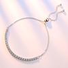 Women Bracelet Cubic Zirconia Detailing Adjustable Length Allergy-Free Bracelet Party Casual Wedding Jewelry Accessories
