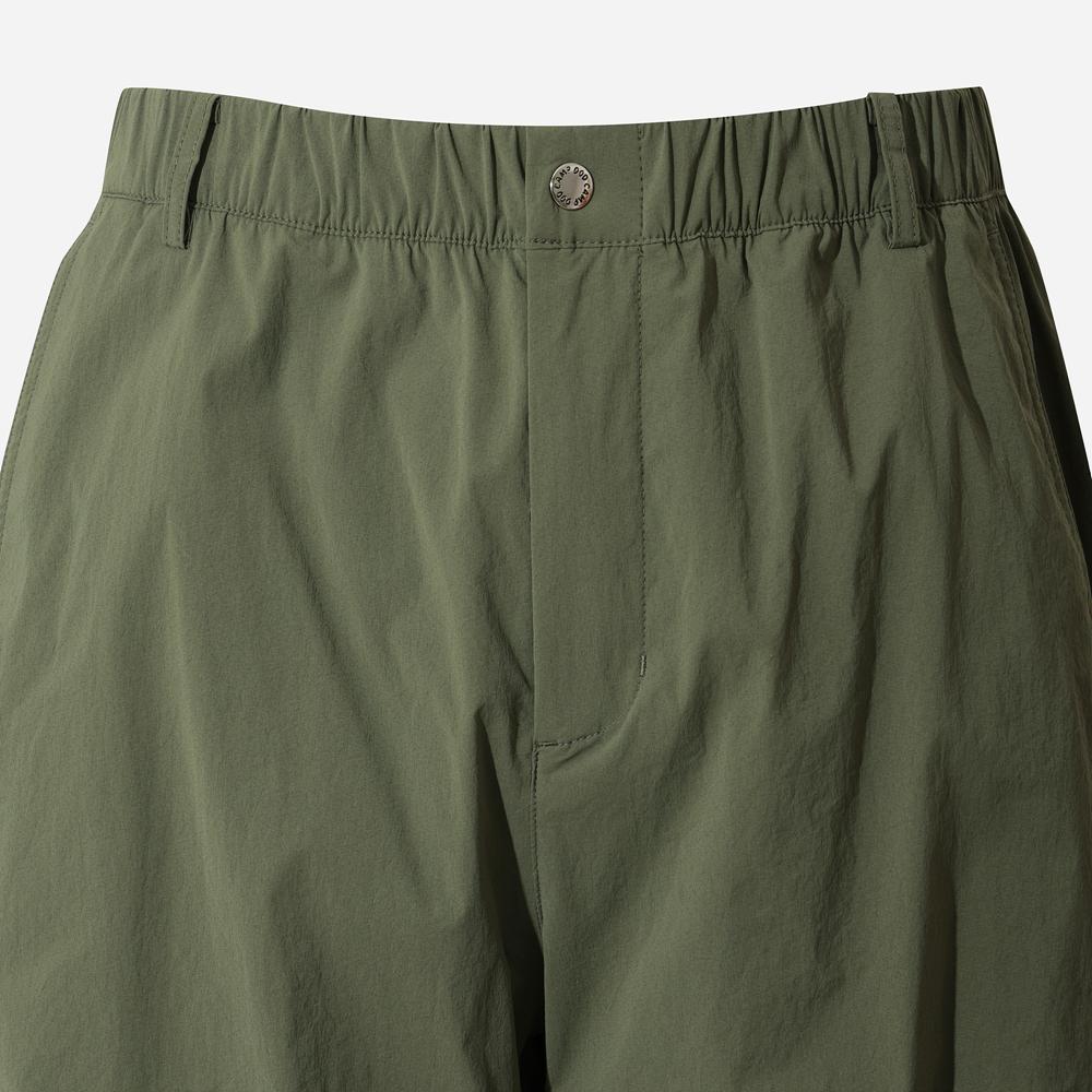 DOD See-Through Semi-Oversized 3/4 Length Pants (Khaki)