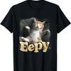 Eeppy Cat Silly Sleepy Cat Meme Kitten Comfortable-Sleeping Men Women Kids T-Shirt