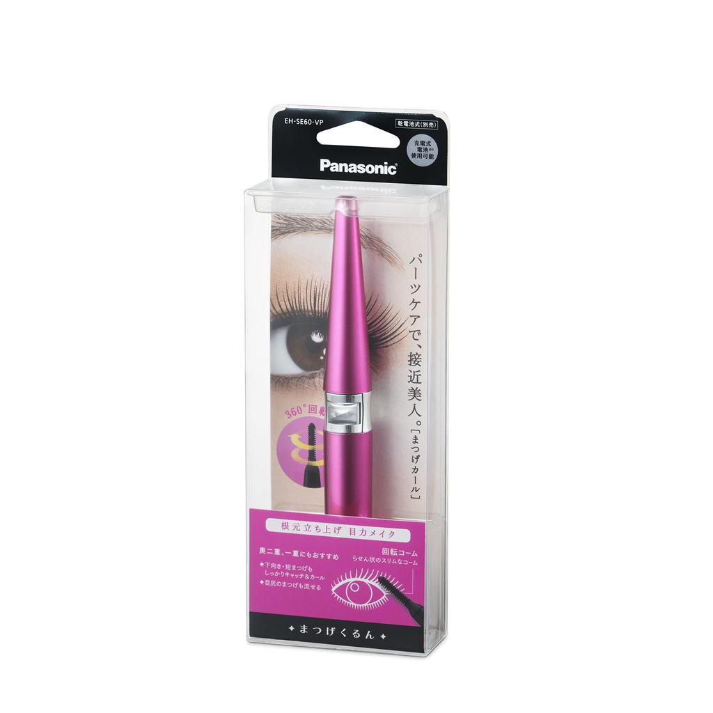 Panasonic Hot Eyelash Curler with Rotating Vivid 360-Degree Comb, Pink, EH-SE60-VP