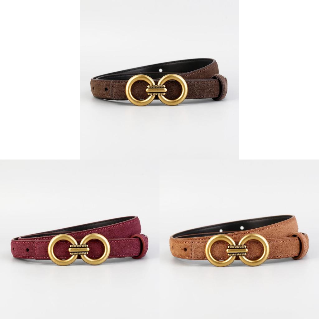 Classic Leather Waist Belt For Women With Alloy Buckle For Casual And Office Use