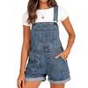 Denim Jumpsuit Mit Hoher Taille Und Verkürzten Hosen Für Lässigen Street Style