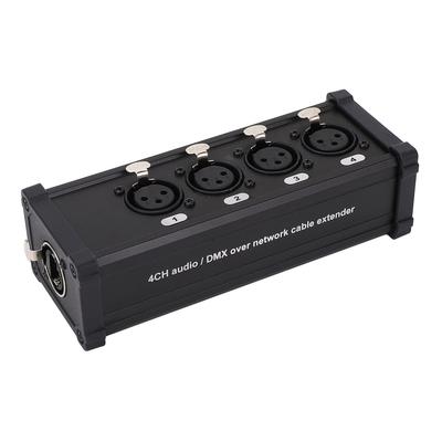 Extensor de caixa de cabo XLR 4 canais Conversão de iluminação feminina Digital Multi Rede Caixa de cabo XLR