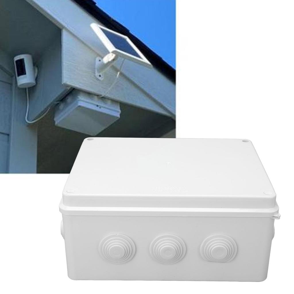 Outdoor Junction Box IP65 Waterproof Rain Proof 255x200x120mm Universal Electrical Enclosure with Ru