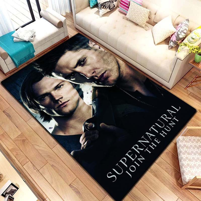 2026new Supernatural Sign Dean Sam Carpet Rug for Living Room Bedroom Home Sofa Decoration,Kids Play Area Rug Non-slip Floor Mat