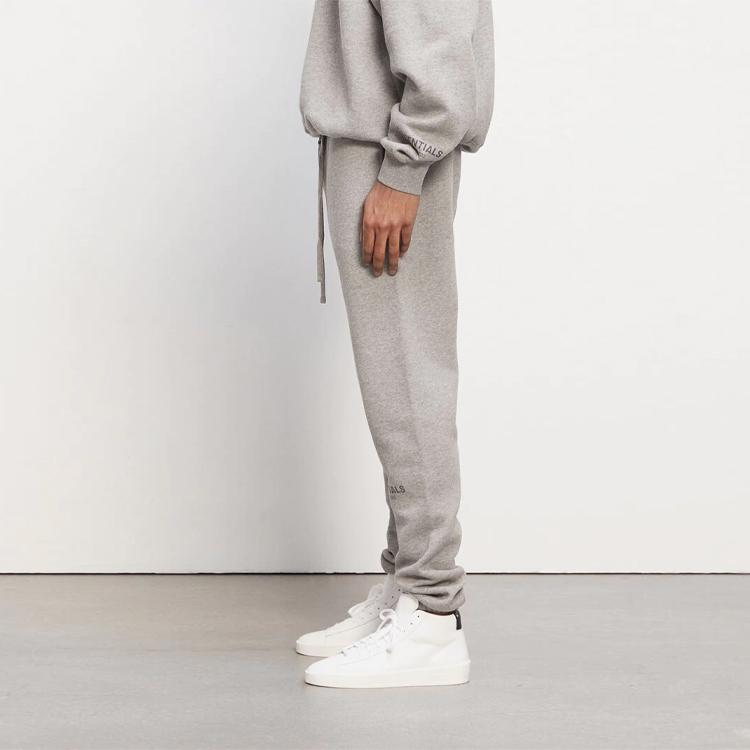 Fear of God Essentials Fleece Joggebukser Melert Havregryn Reflekterende Logotrykk Løse Amerikansk Tungvektsstrikk Joggere 0130250500117260