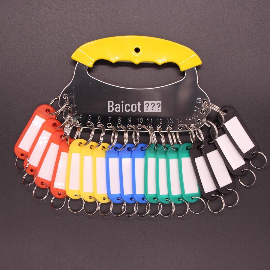 Stalowy Organizer na Klucze z Tablicą do Pisania, Brelokami do Kluczy i Żelaznym Pierścieniem