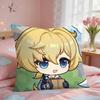 Mika Genshin Game Cushion Cover Short Plush Pillow Case Room Sofa Cushion Covers Home Decor Funda