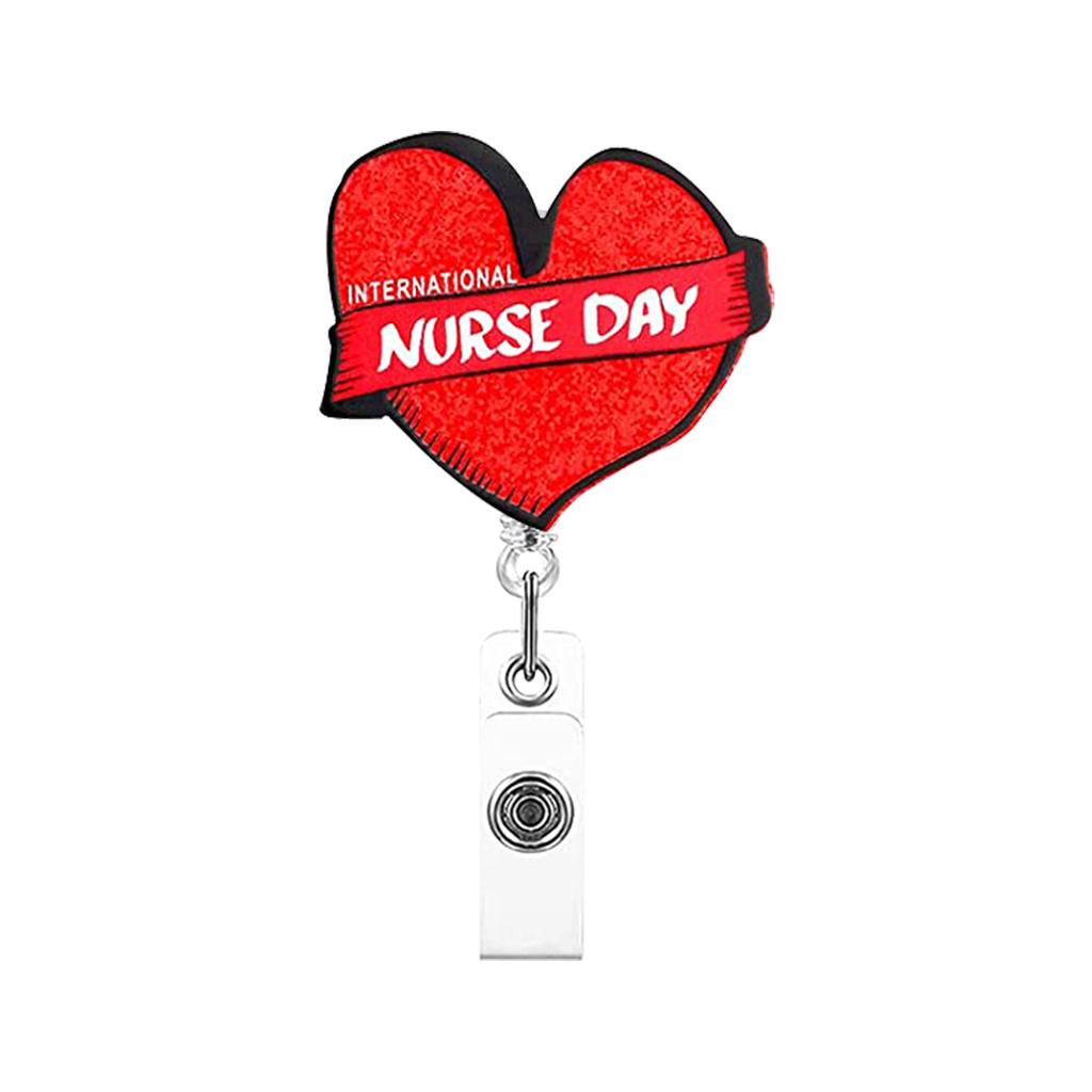 Acrylic Badge Clip Retractable Badge Reel Badge Holder Acrylic For Student Nurse Teacher