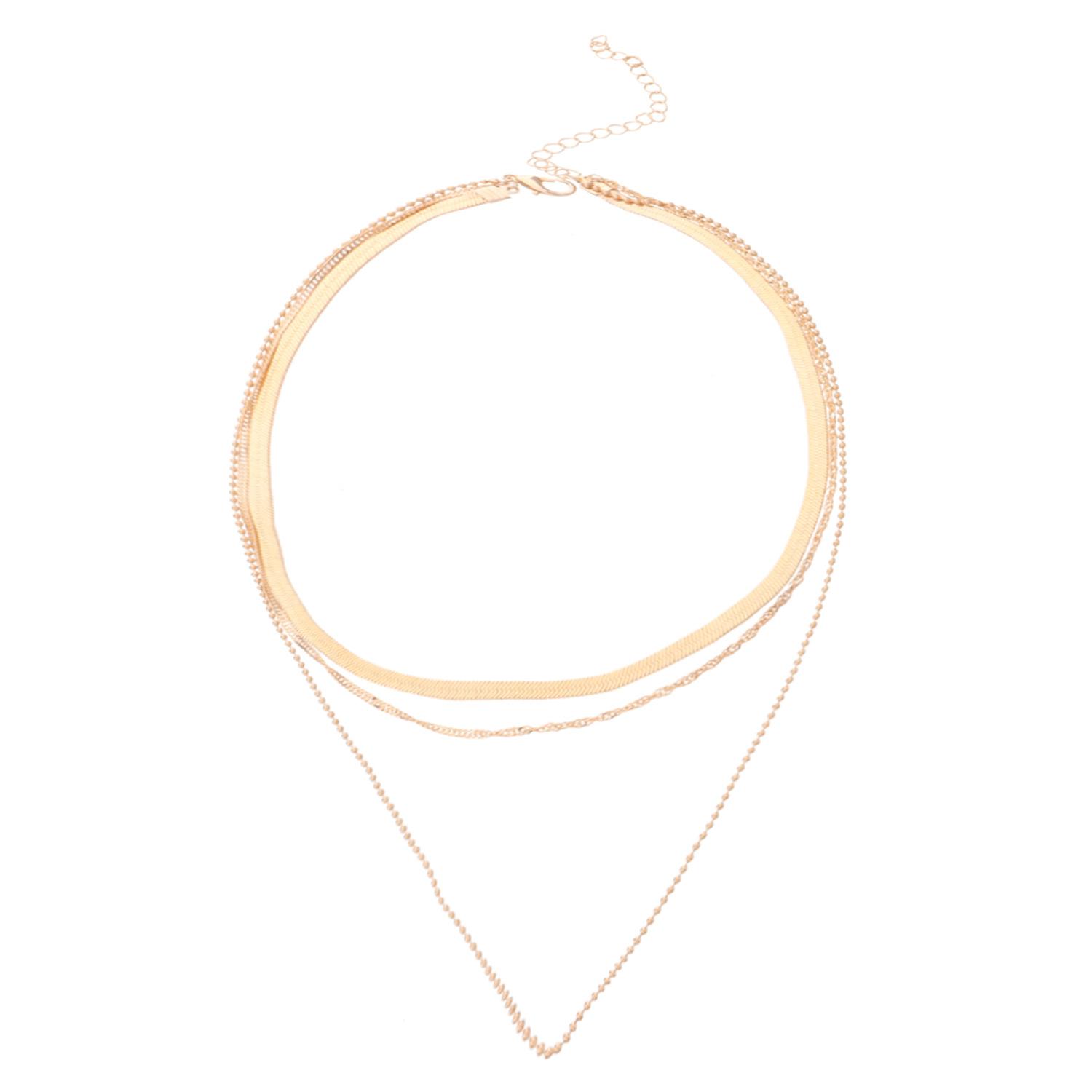 Украшения, новое многослойное ожерелье с бусинами «змеиная кость», популярное модное персонализированное ожерелье из сплава