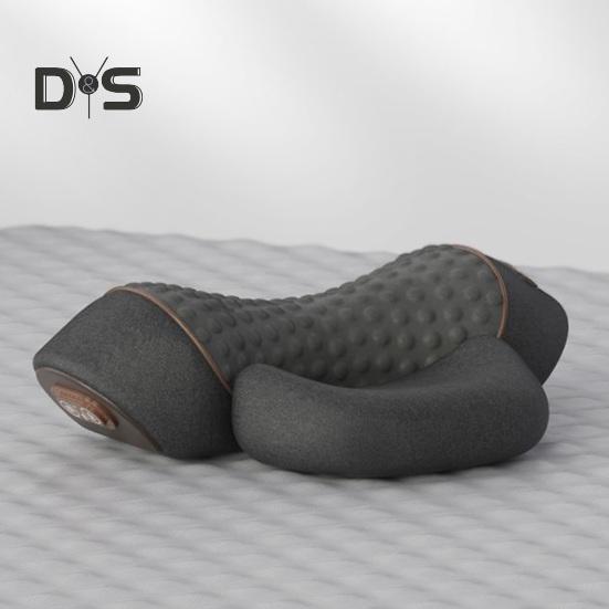 Massagekissen mit warmer und wohltuender Massagetechnologie, 3-in-1-Nackenkissen zur Linderung von Buckelschmerzen, Traktionsmassagekissen, verbesserte Schlafqualität, langsames Rückprallgedächtnis