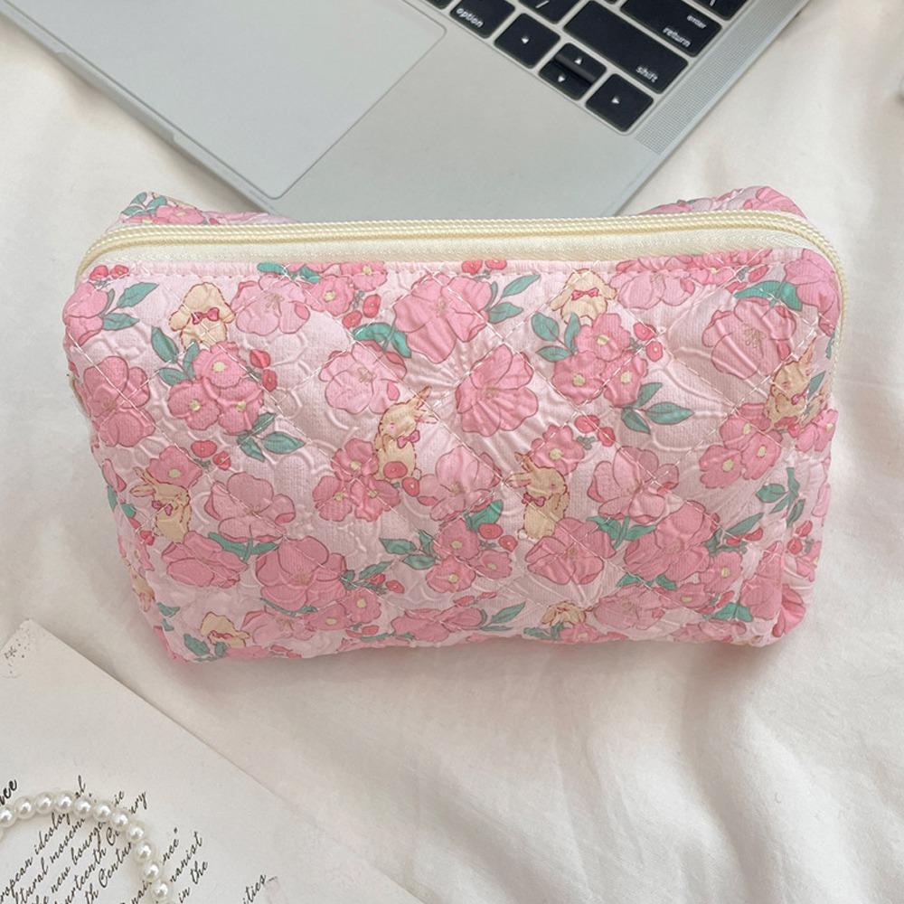 Cute Cotton Makeup Bag Large Capacity Portable Cosmetic Bag Multipurpose Washbag