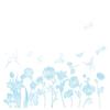 White Butterfly Flower Electrostatic Glass Stickers - Spring Window Decorations, Adhesive & Trace-Free