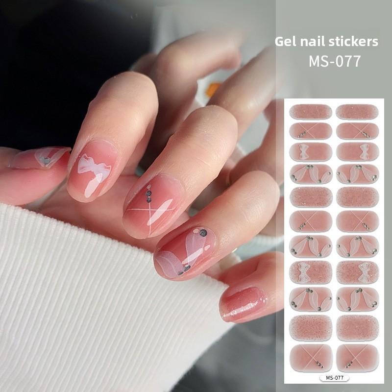 Nail Polish Stickers Without Baking, Nail Polish Glue, Nail Stickers for Manicure