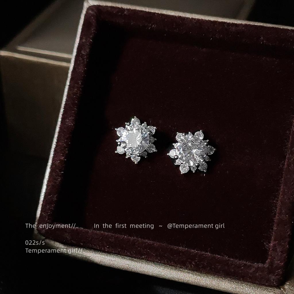 Female Minimalist Mini Version Earrings 1 pair серебряный