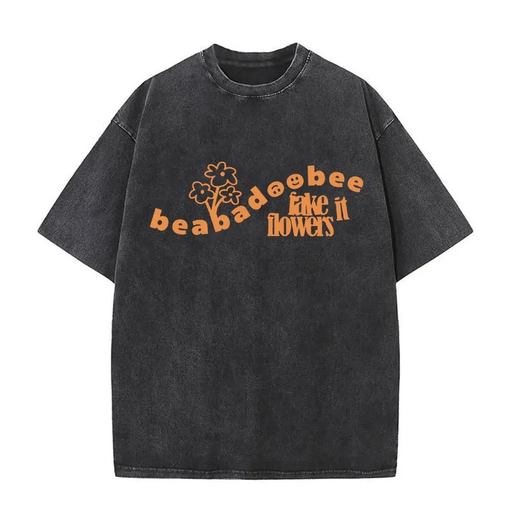 Hot Sale Singer Beabadoobee Graphic Print TShirt Men Women Vintage Washed Cotton Streetwear Fashion Oversize Top Summer New Top