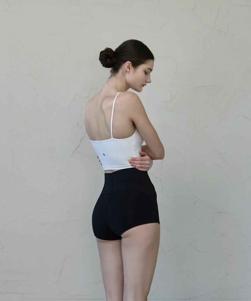 Debiweeo Constant Elastic Waist 3/4 Shorts Devi-B0058-Black