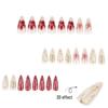 3D Floral Nail Art: Long Almond-Shaped Wearable Nails with Petal Design
