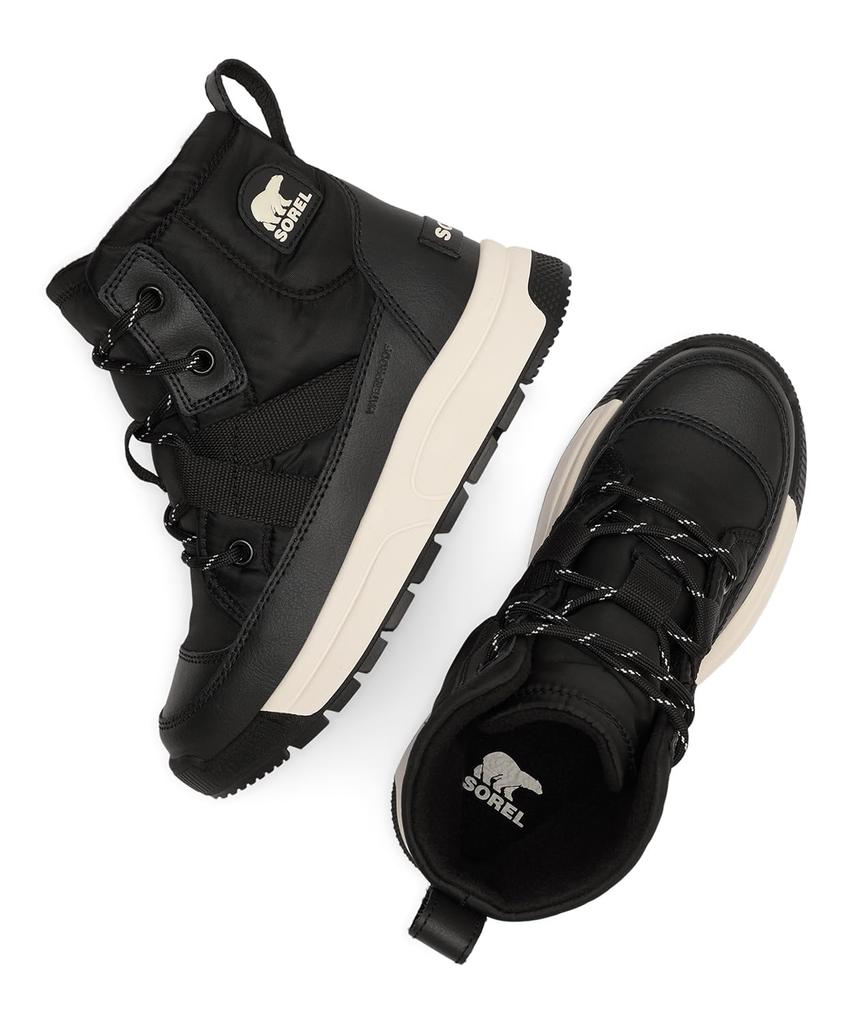 Sorel Whitney 3 Mid Waterproof Size Sea Salt Kids' Boots, 23.0cm, Black,