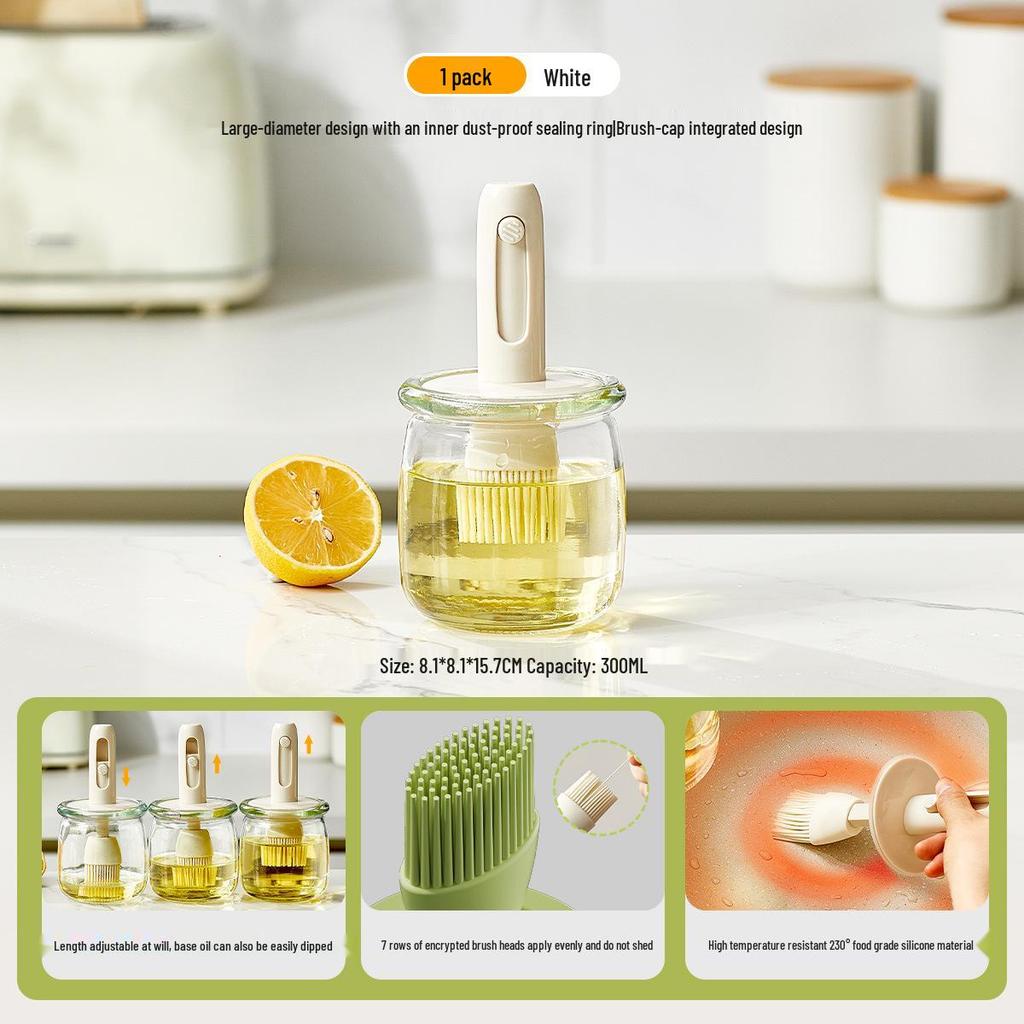 Shi He Hitzebeständige Ölpinselflasche für Küche & Outdoor-Grillen