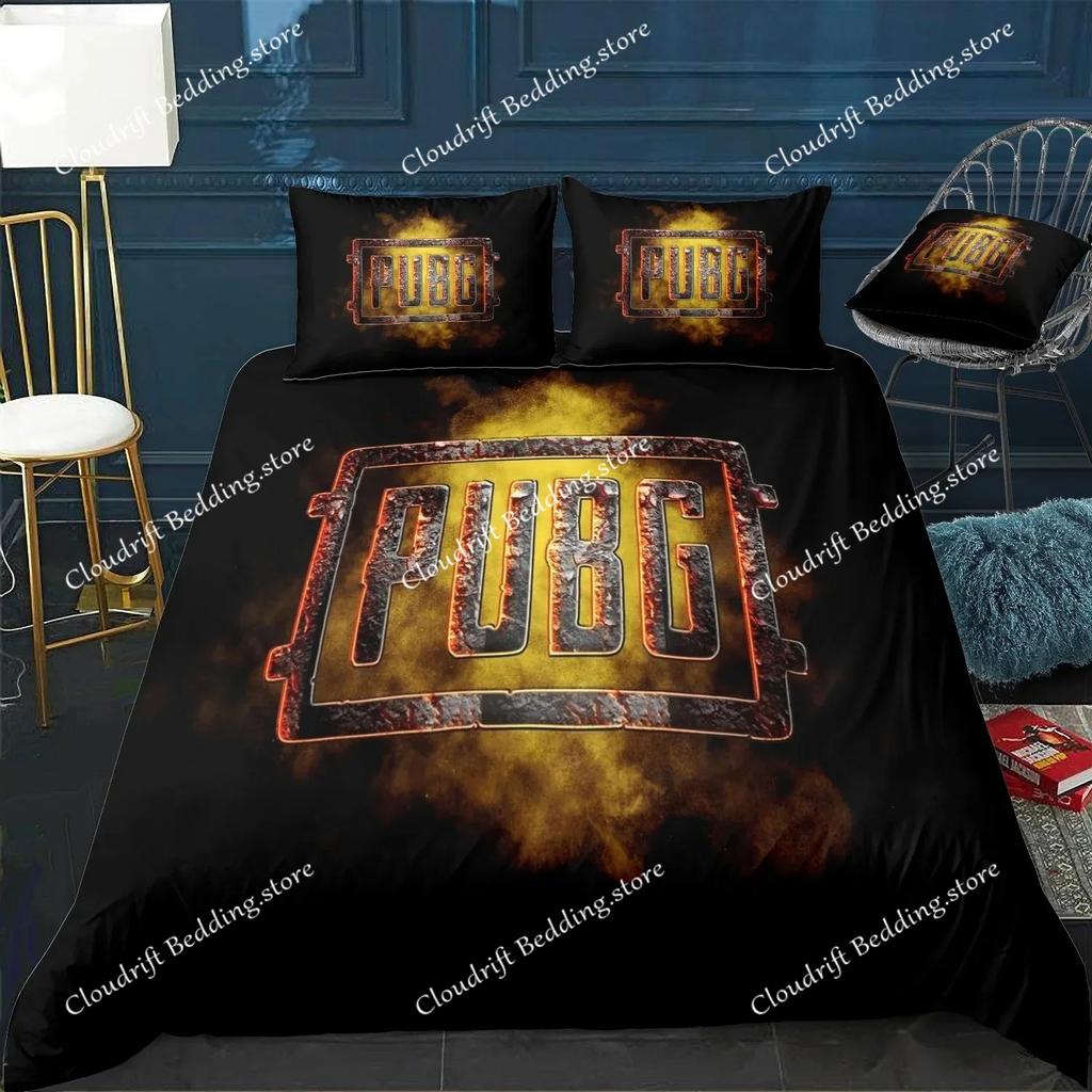 PUBG Duvet Cover Pillowcase Bedding Set PlayerUnknown's Adult Boy Girl Bedroom Decoration Children Single Double Large Size